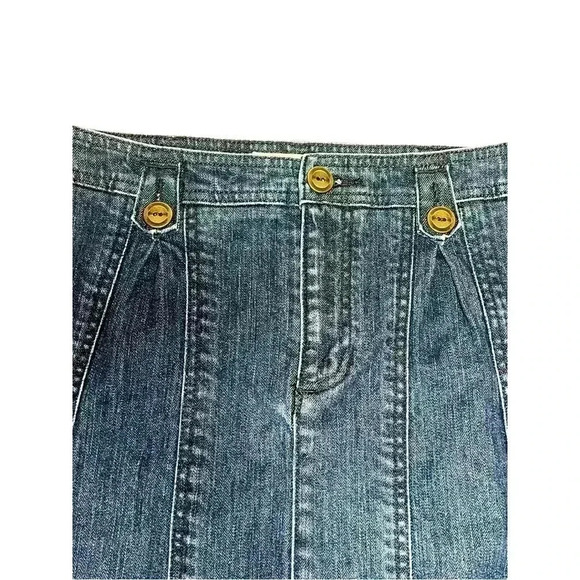 PILCRO AND THE LETTERPRESS WOMENS’S DARK WASH DENIM SKIRT•SIZE 27•PREOWNED• - Picture 7 of 7
